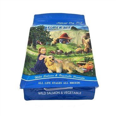 Torba za pakiranje hrane za pse ravnog dna s patentnim zatvaračem